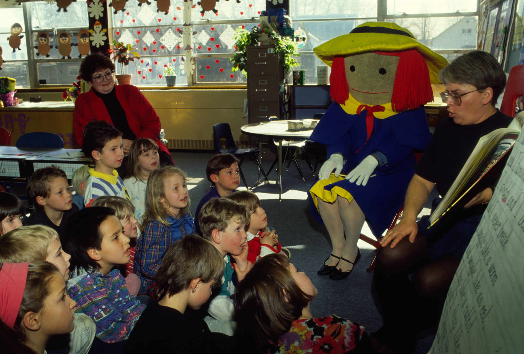 "Madeline" book reading at Broadwater Elementary School, February 1993
